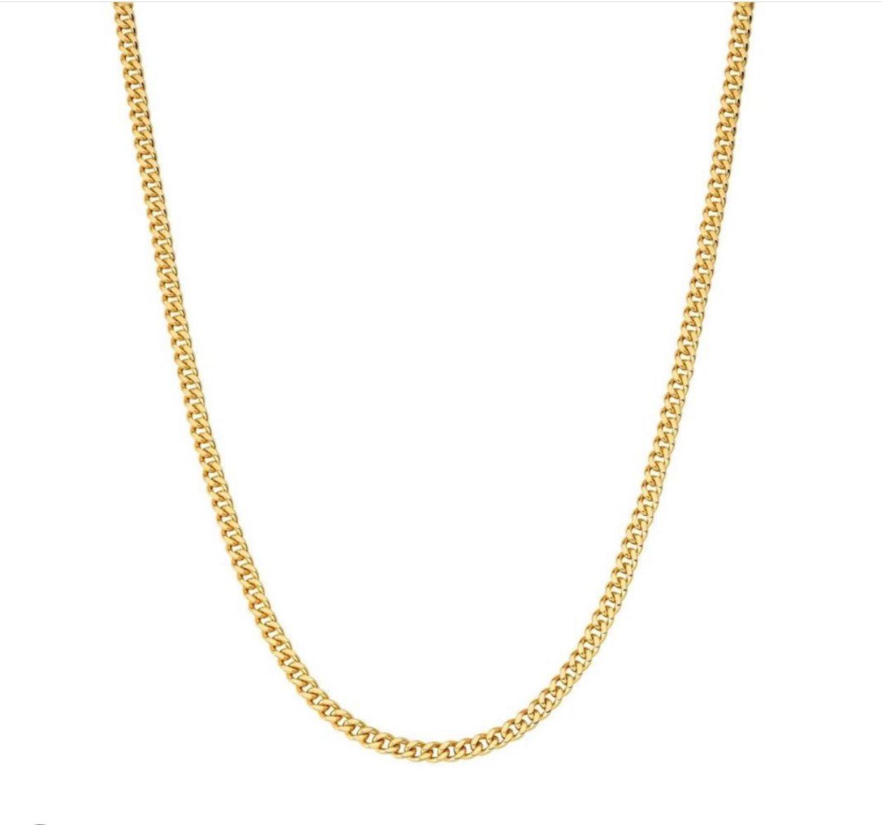 Classic Gold Cuban Chain Necklace