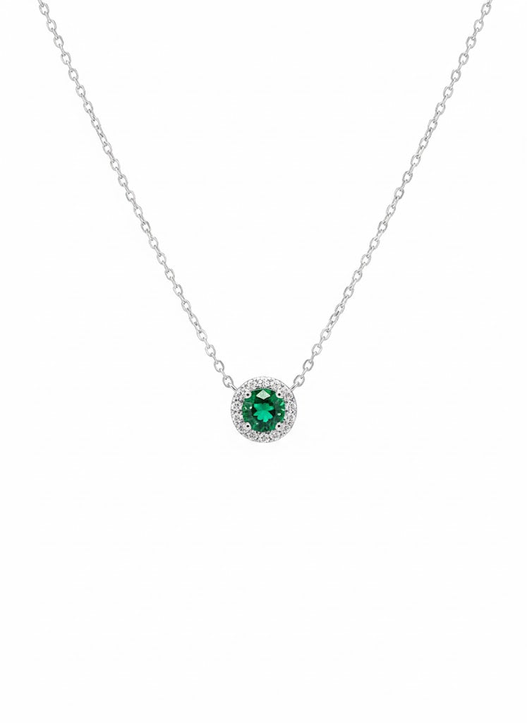 Green Lobe Necklace – Italian Silver 925 (Basic)