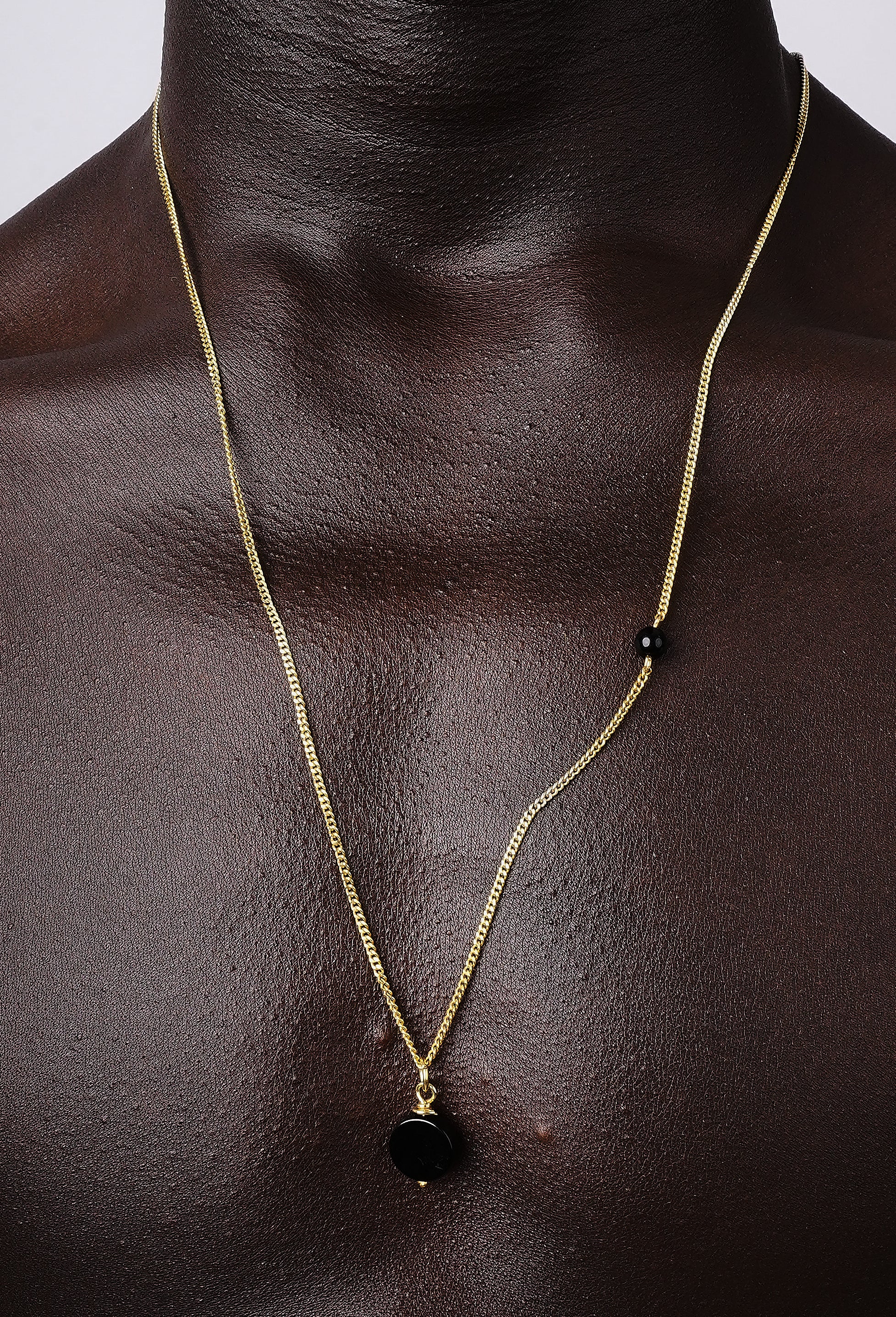 Double Pendant Gold Necklace