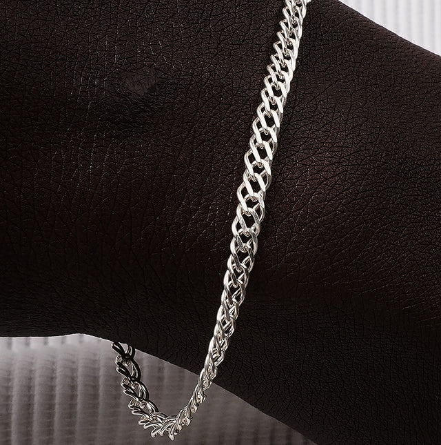 Luxe Silver Cuban Link Bracelet