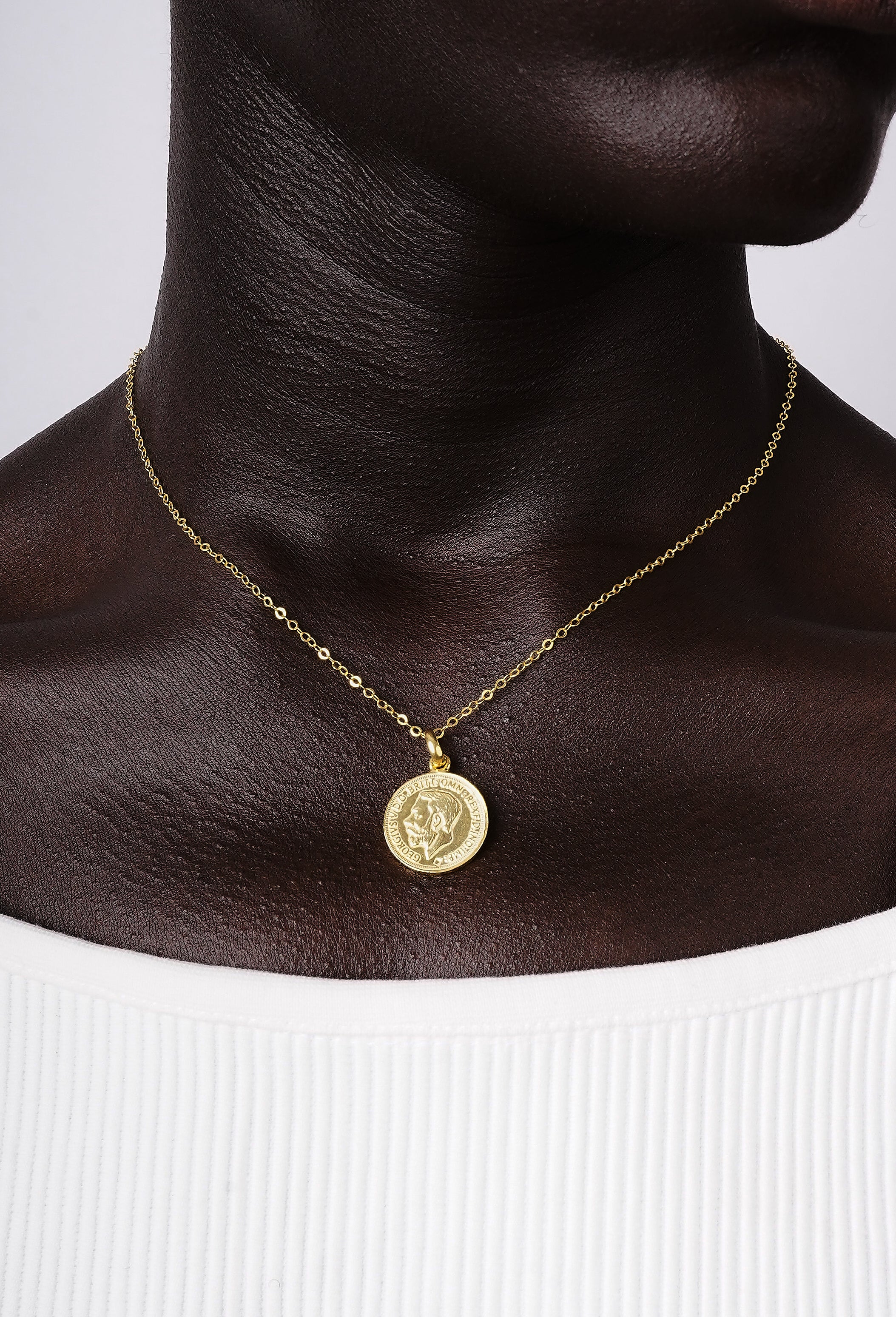 Golden Elegance Coin Pendant Necklace