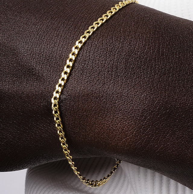 Classic Gold Curb Chain Bracelet