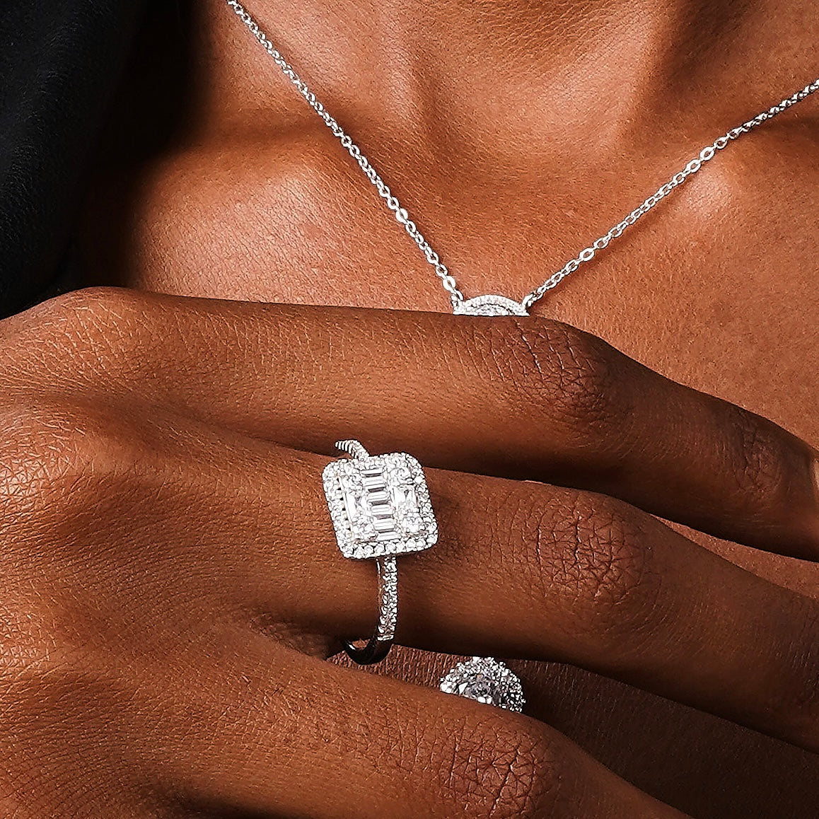 Emerald Cut Elegance Jewelry Set