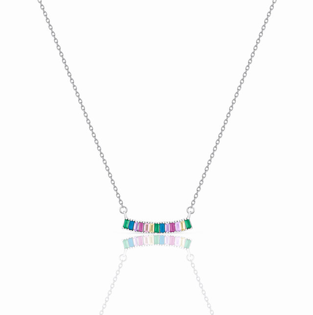 Rainbow Radiance Bar Necklace