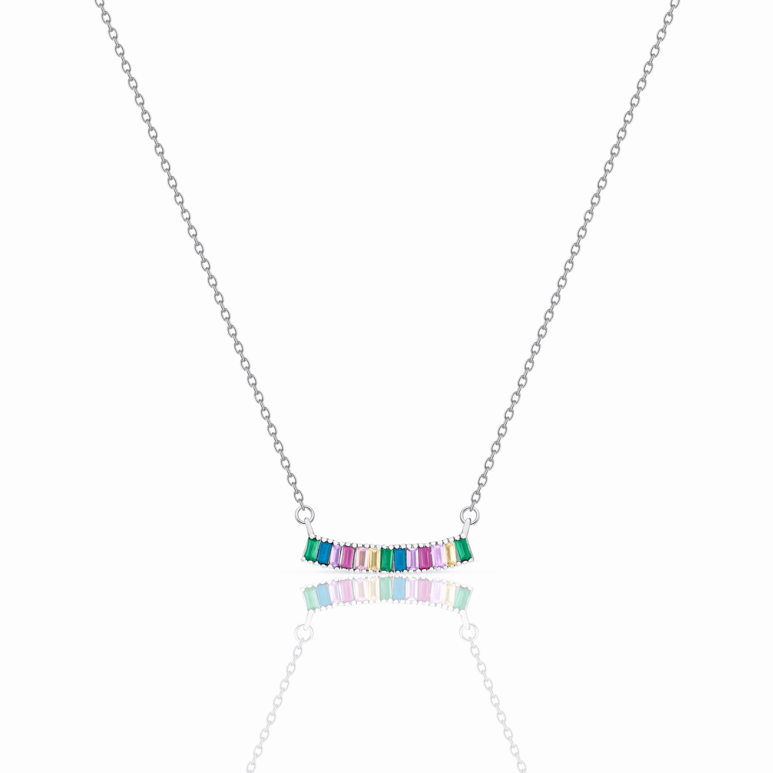Rainbow Radiance Bar Necklace