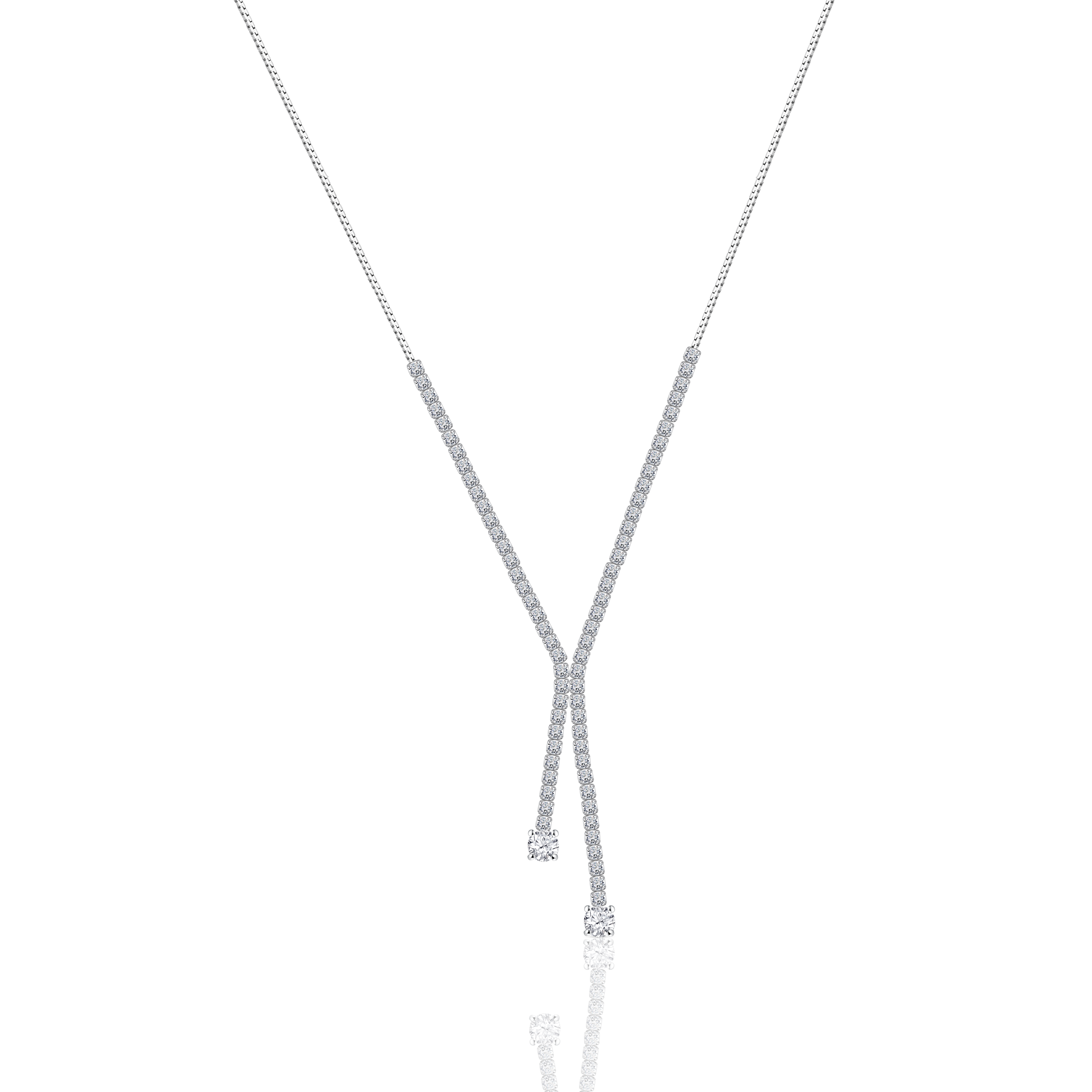 Sparkling Y-Shape Necklace