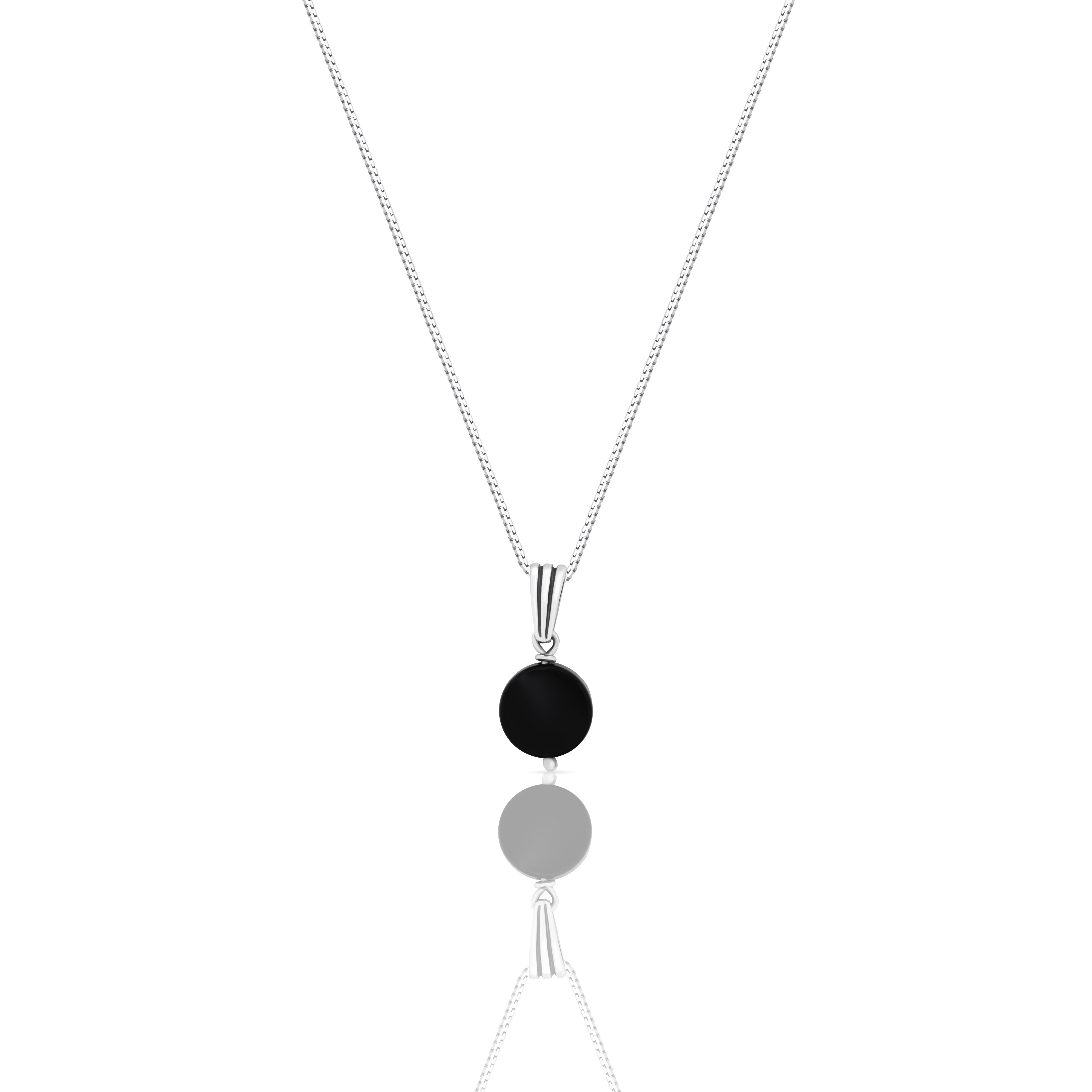 Midnight Disc Pendant Necklace