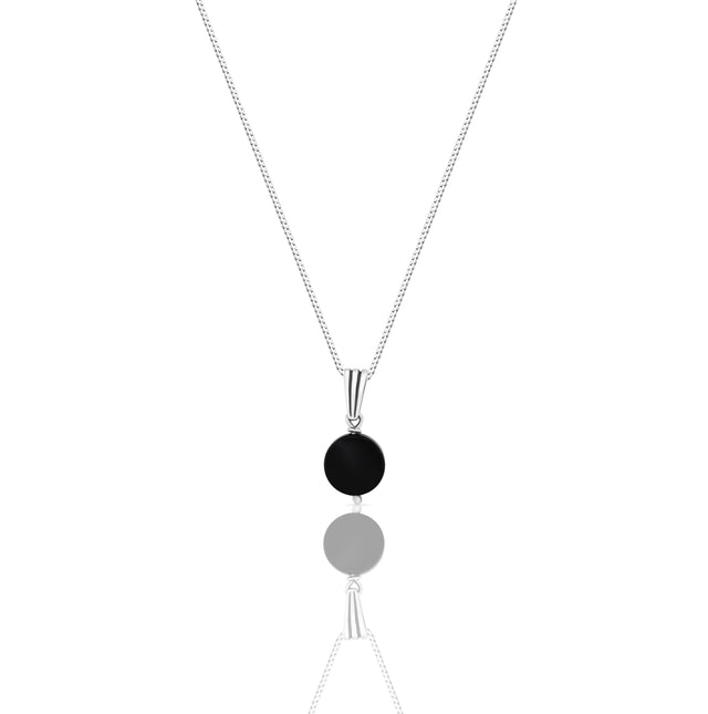 Midnight Disc Pendant Necklace