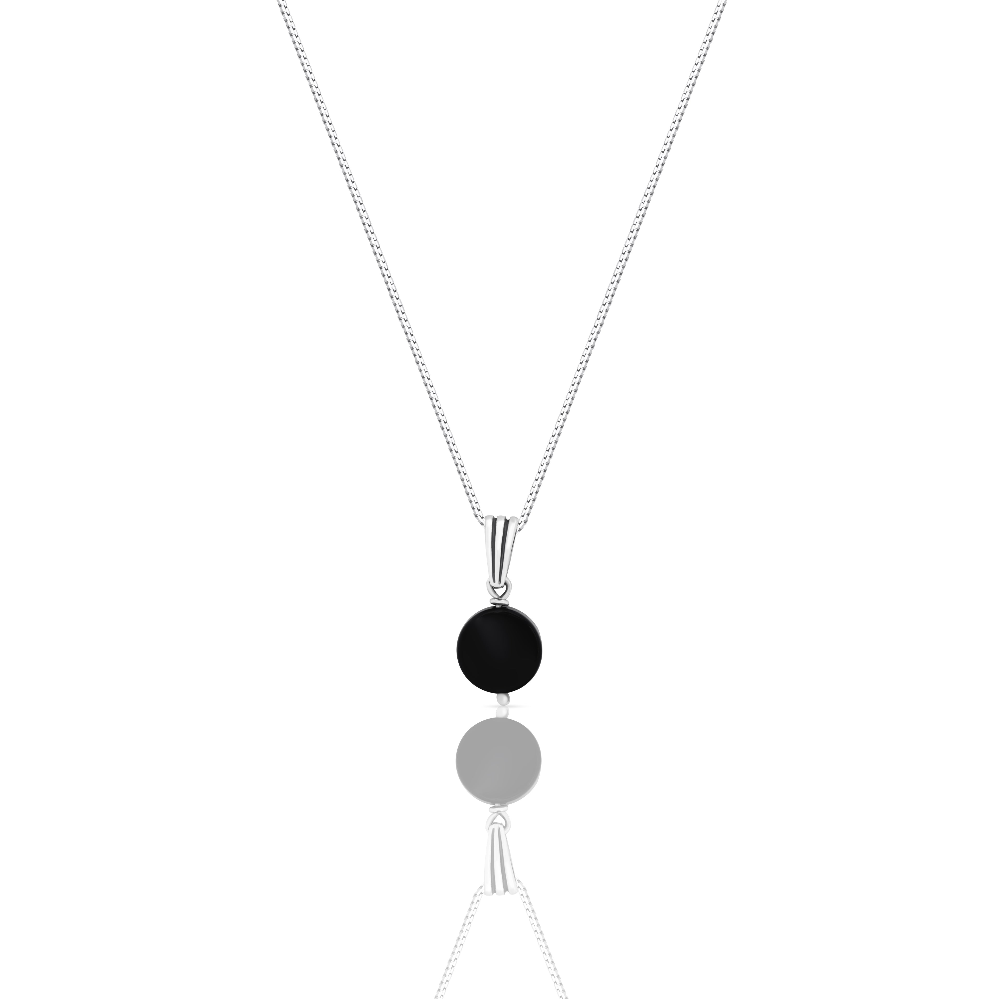 Midnight Disc Pendant Necklace