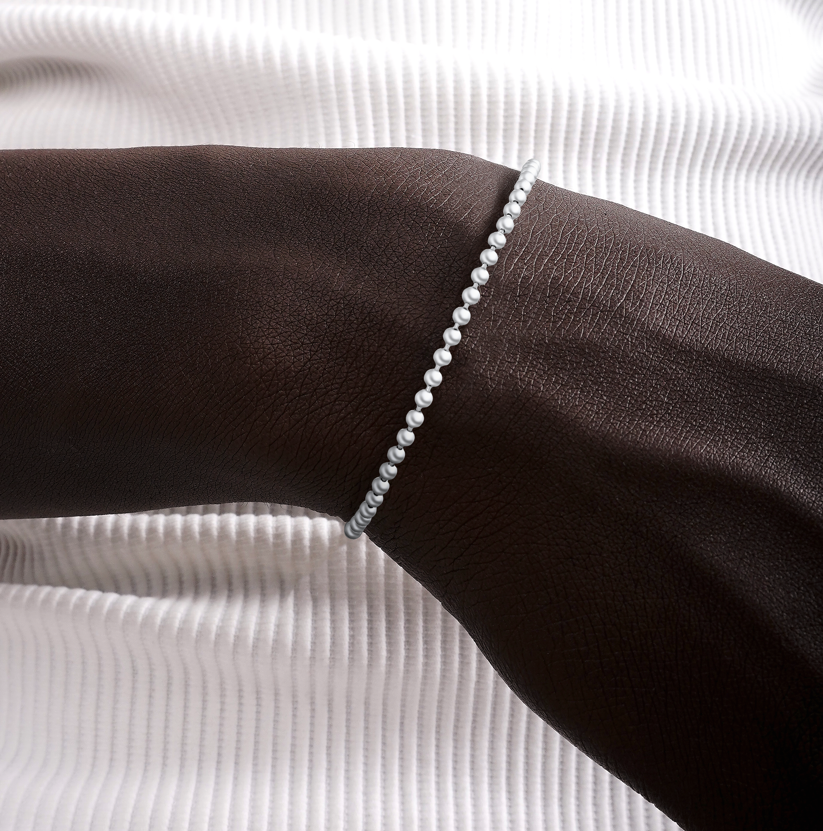 Classic Silver Bead Bracelet