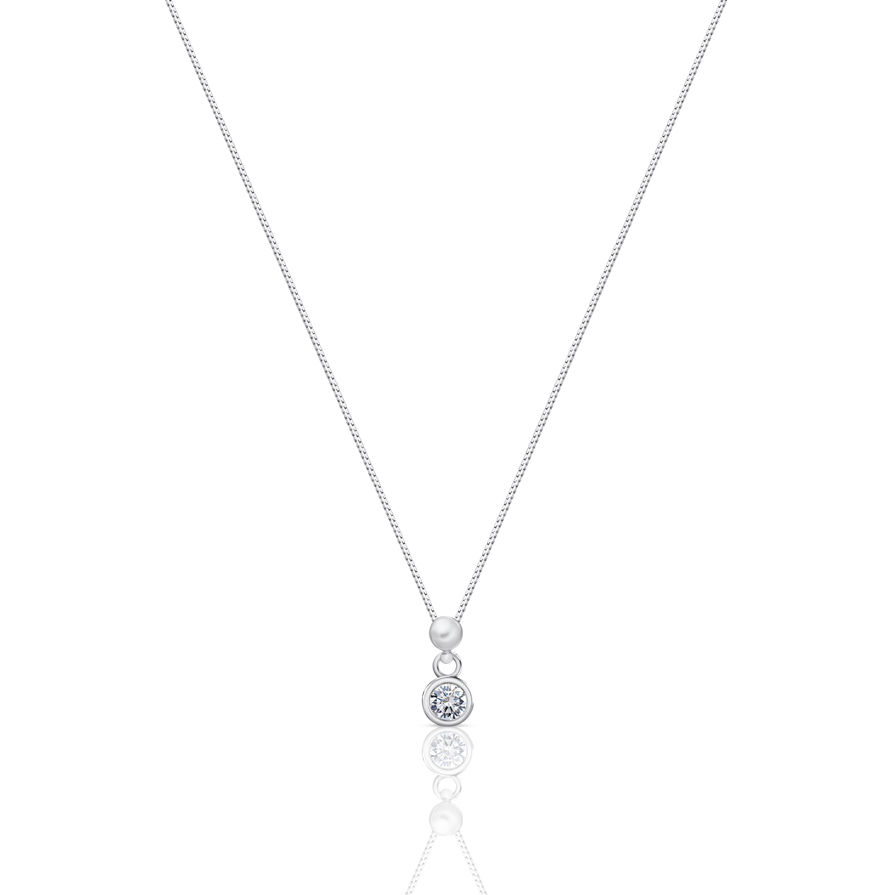 Classic Solitaire Pendant Necklace