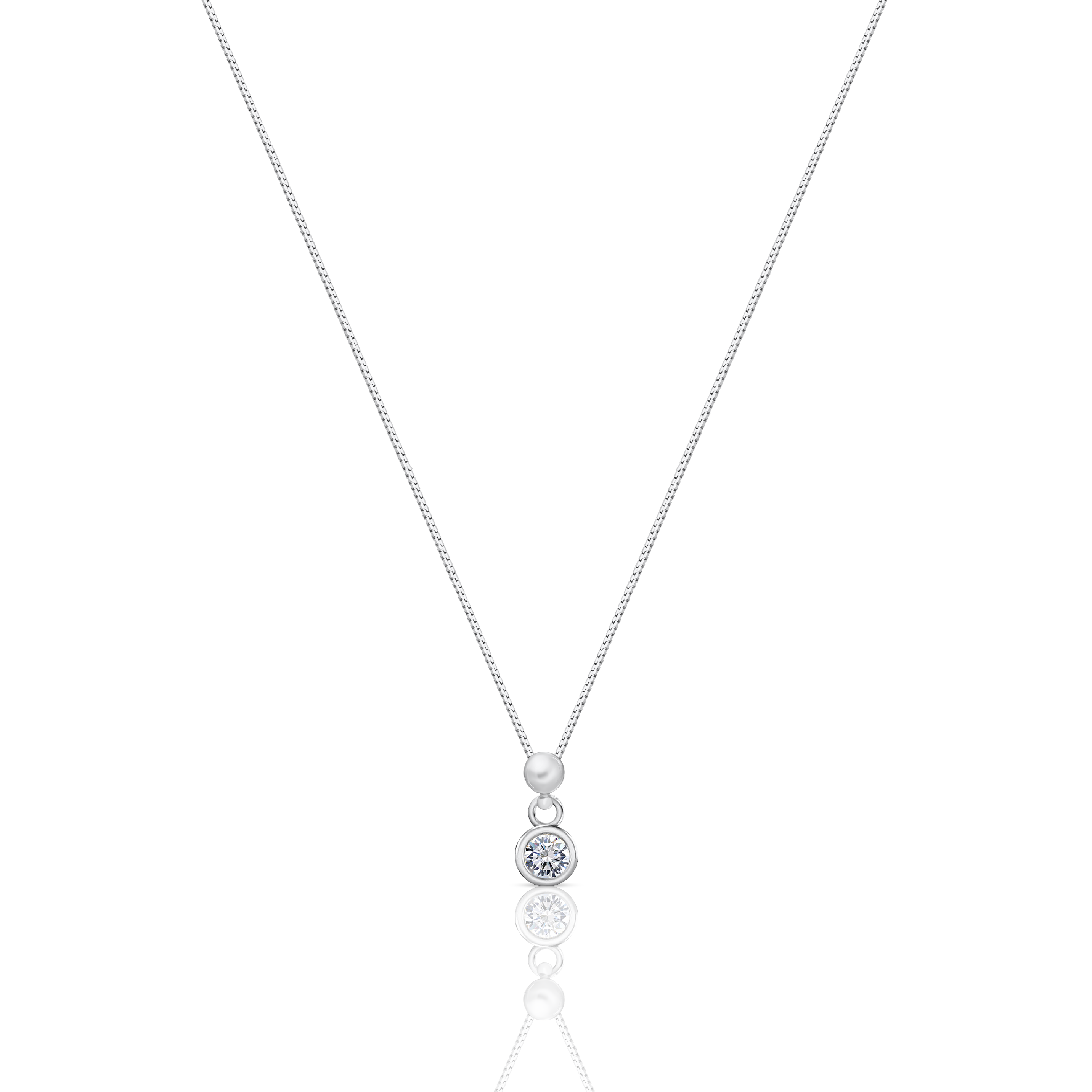 Classic Solitaire Pendant Necklace